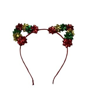 Holiday Colorful Cat Ears Bow Headband